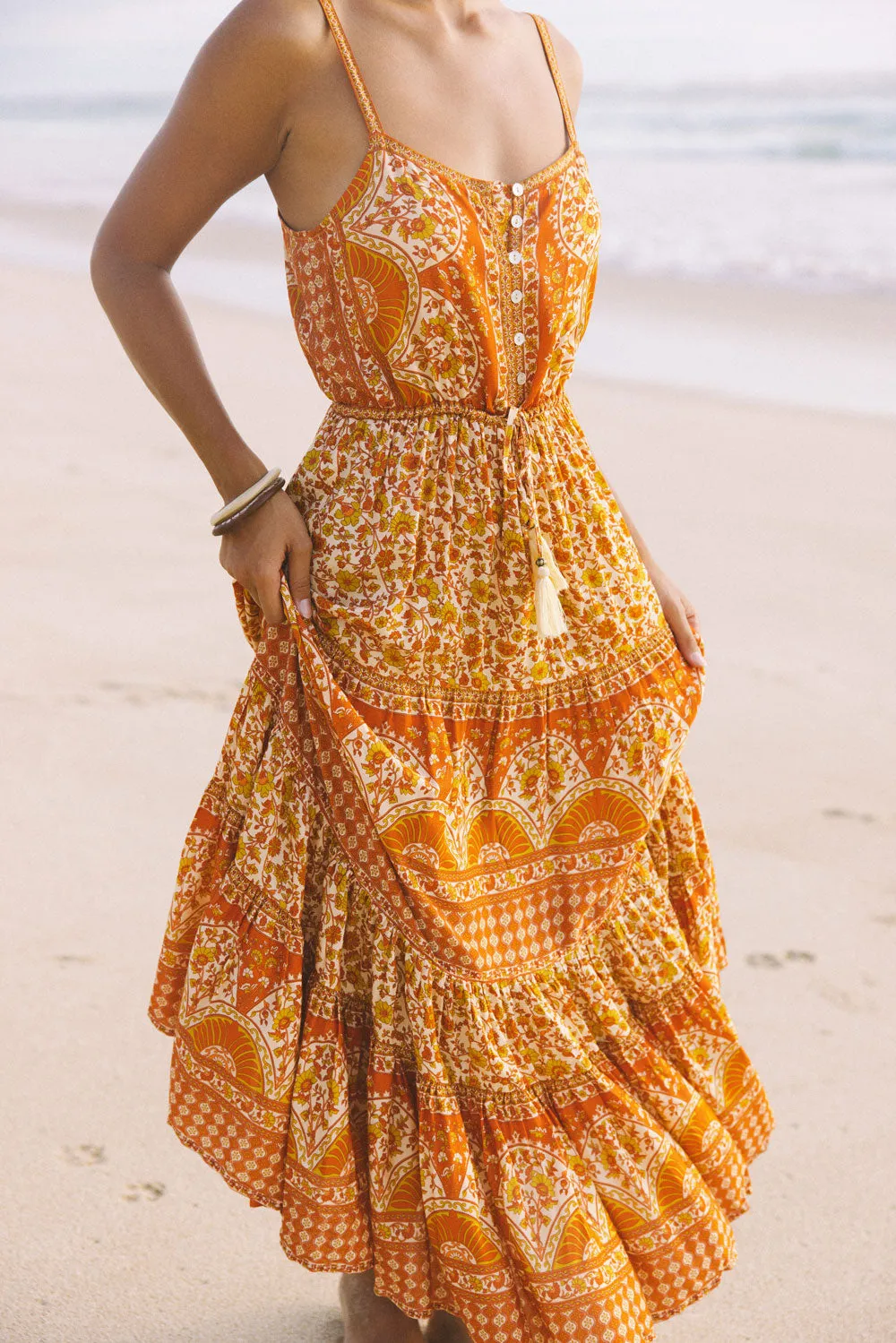 Oria Strappy Midi Dress in Rust - Pre-loved sold by Arnhem product image thumbnail 3
