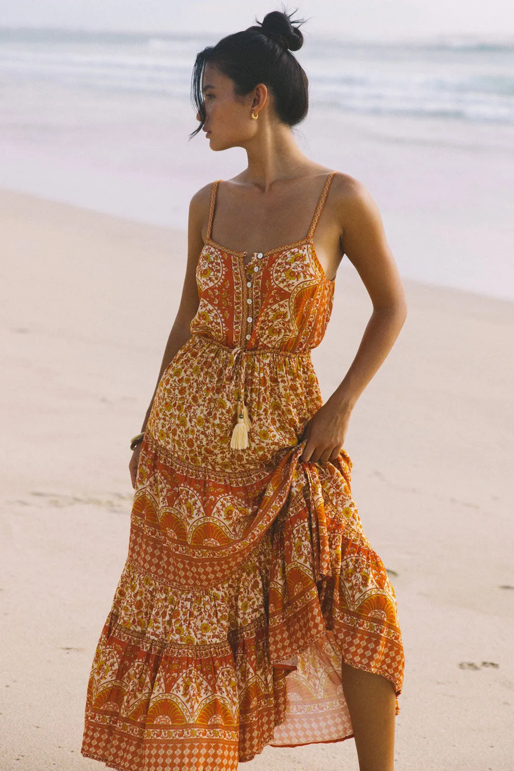 Oria Strappy Midi Dress in Rust - Pre-loved sold by Arnhem product image thumbnail 4
