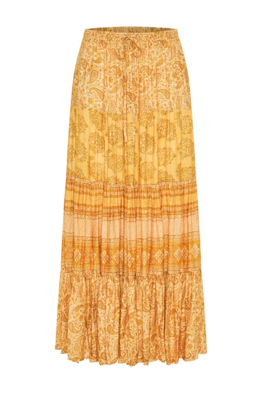 Wander Maxi Skirt in Ochre - Pre-loved sold by Arnhem