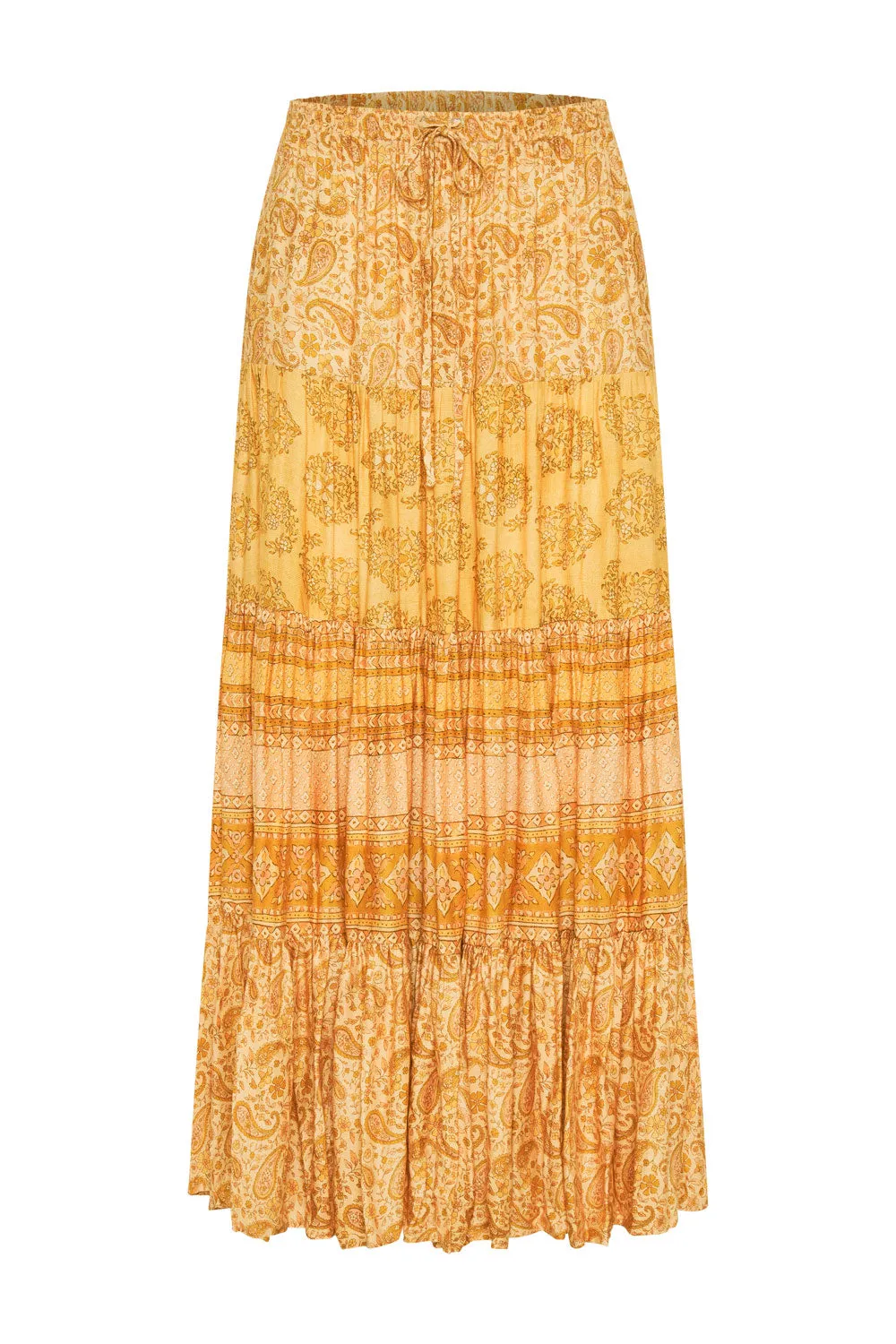 Wander Maxi Skirt in Ochre - Pre-loved sold by Arnhem