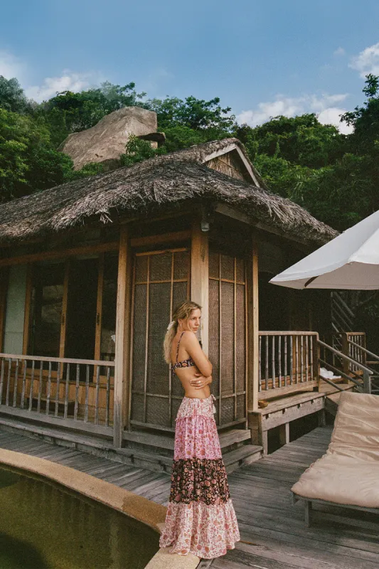 Sabba Maxi Skirt in Sunset Mix - Pre-loved sold by Arnhem