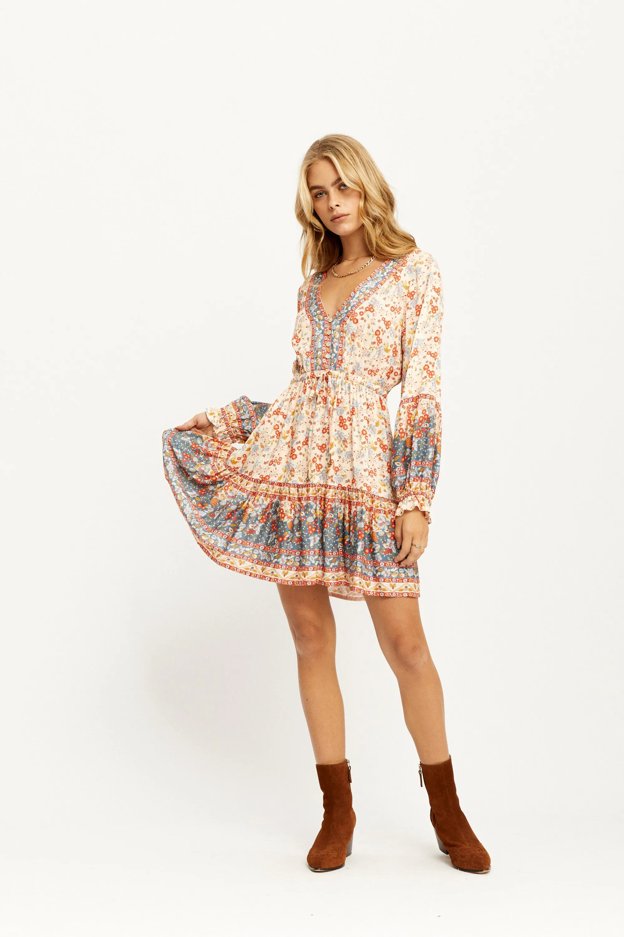 Nalani Mini Dress in Vanilla sold by Arnhem product image thumbnail 5