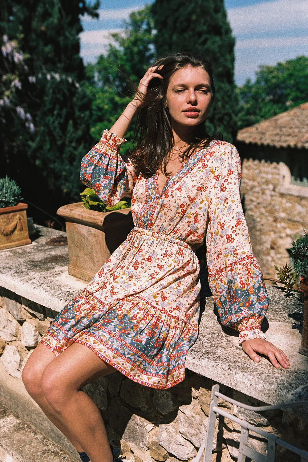 Nalani Mini Dress in Vanilla sold by Arnhem