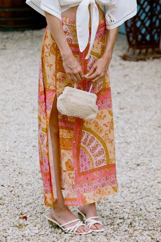 Clementine Midi Skirt in Spritz sold by Arnhem