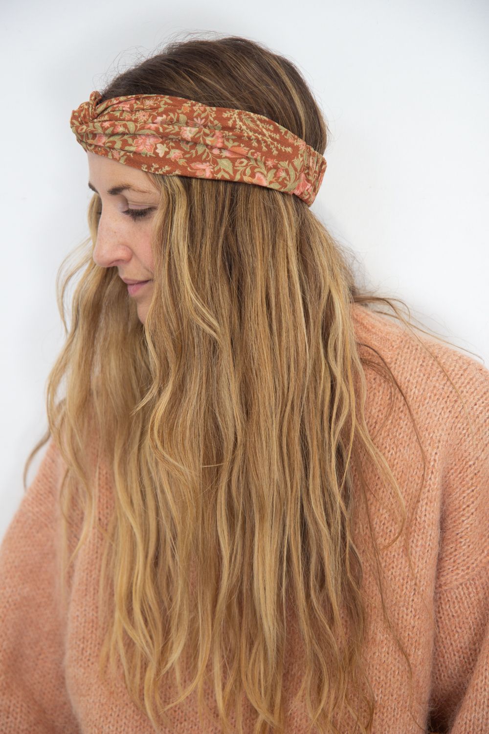 Harley Revive Twist Headband in Rust sold by Arnhem