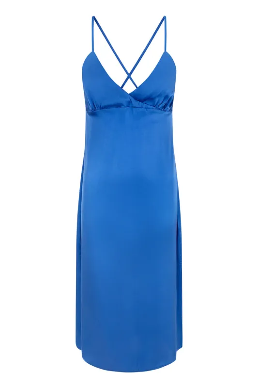 Issey Silk Slip in Royal Blue - Pre-loved sold by Arnhem