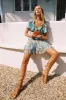 Sophia Mini Skirt in Green Cove - Pre-loved sold by Arnhem