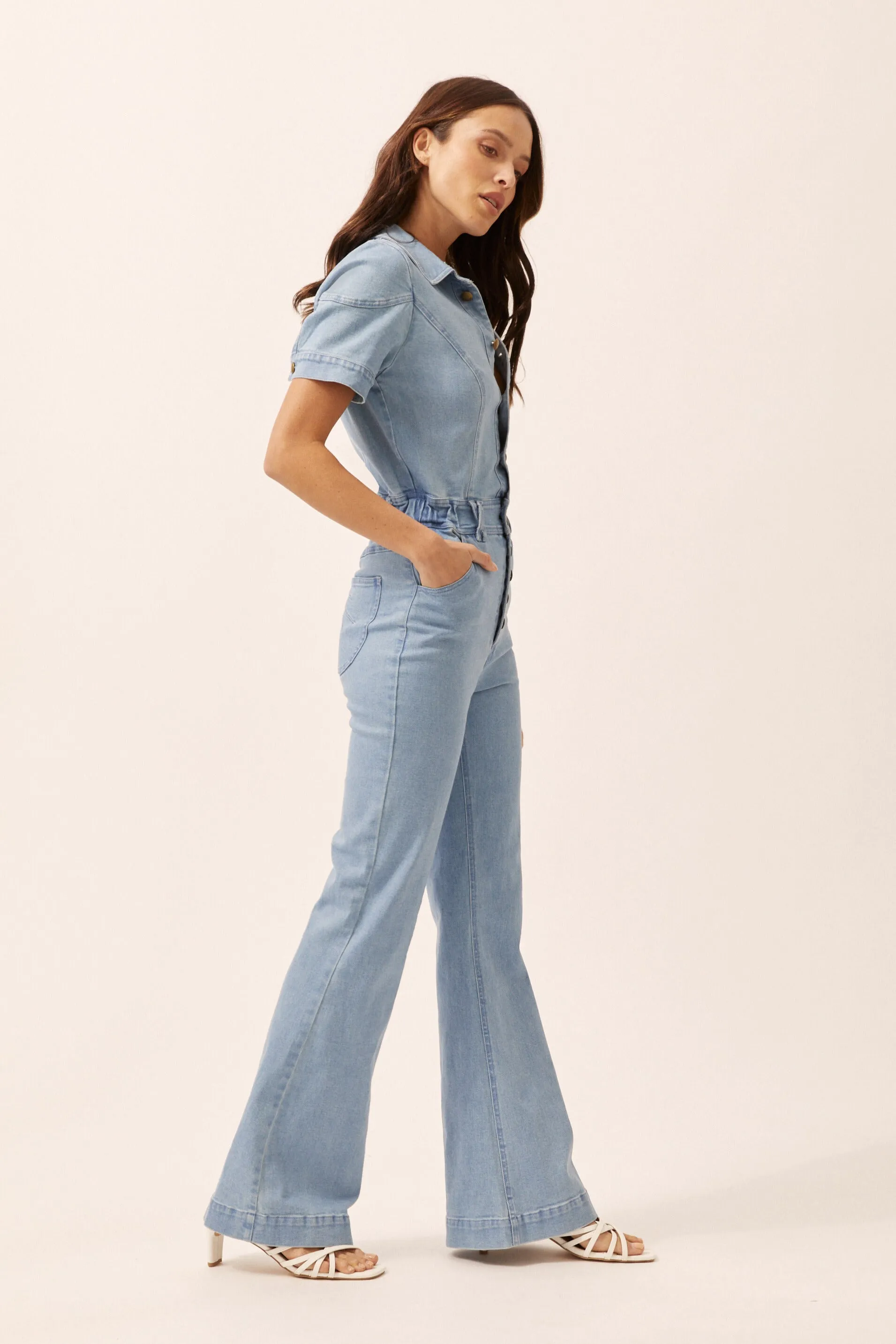 Ember Boilersuit in Denim Blue sold by Arnhem product image thumbnail 5