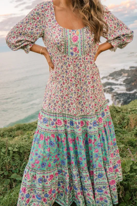 Phoebe Midi Dress in Sage - Pre-loved sold by Arnhem