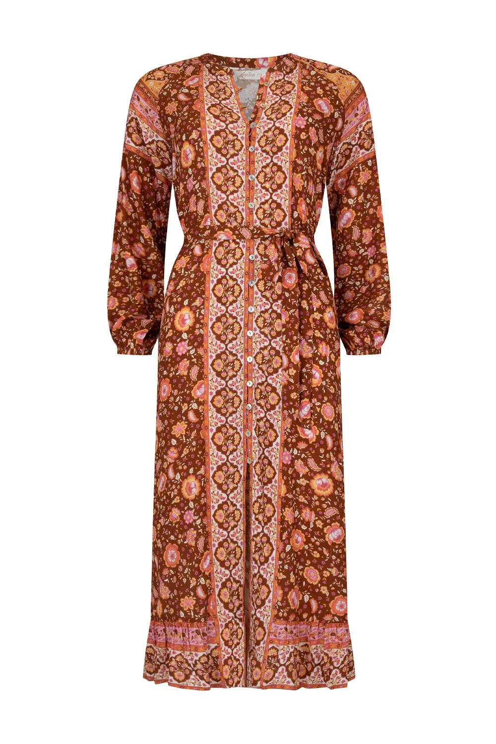 Gabriel Midi Dress in Rust sold by Arnhem product image thumbnail 2