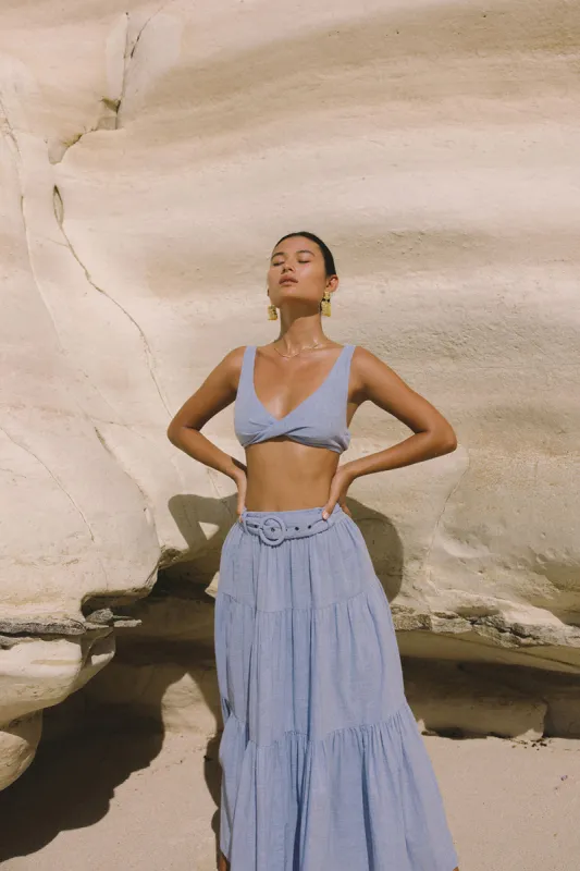 Horizon Crop Top in Sky sold by Arnhem