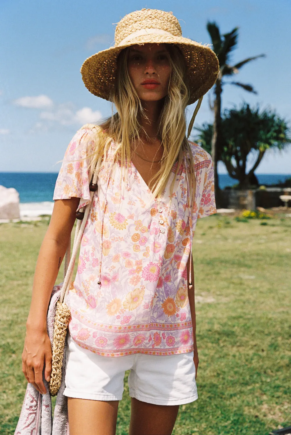 Sophia Top in Peony - Pre-loved sold by Arnhem