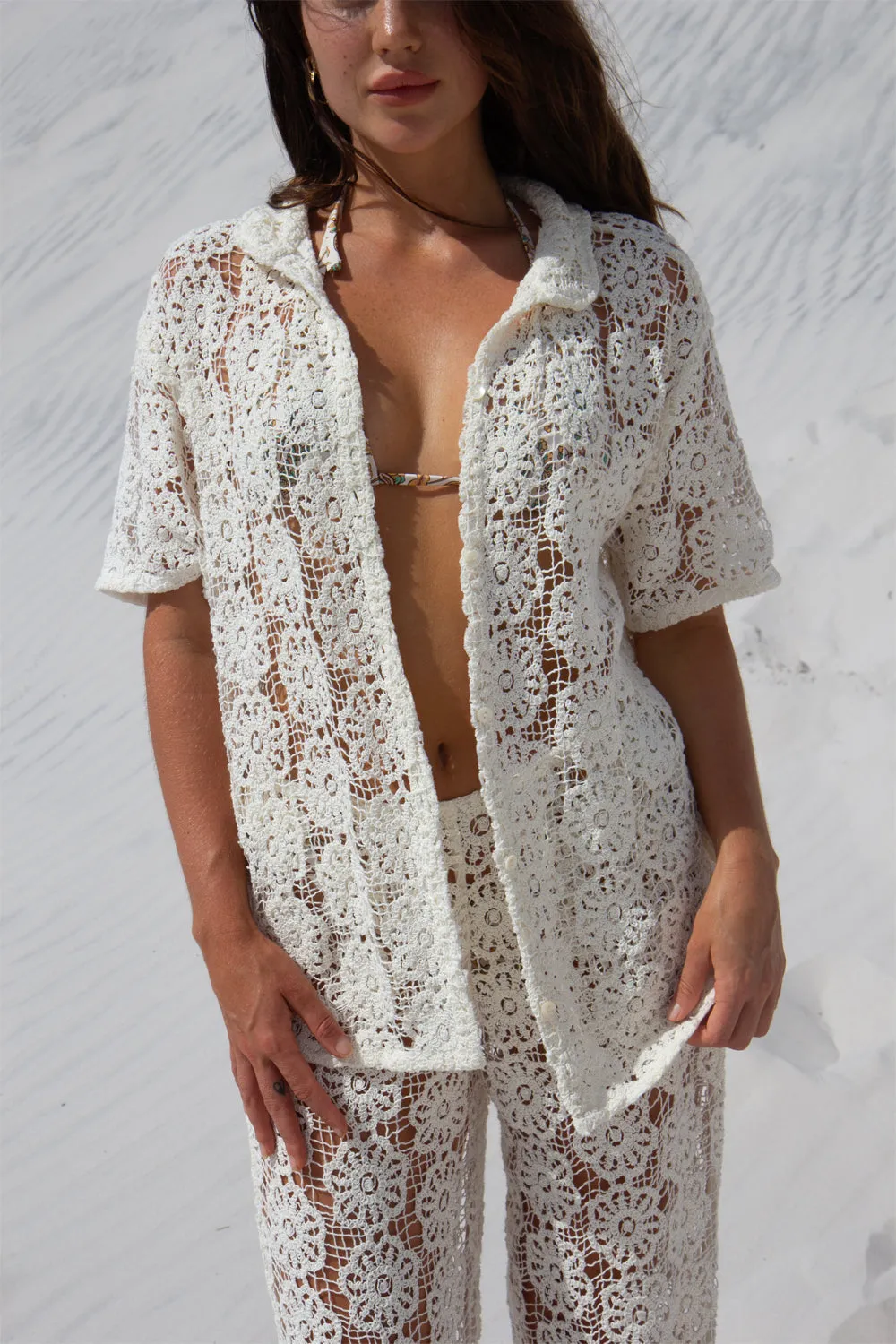 Ines Shirt in Pearl sold by Arnhem