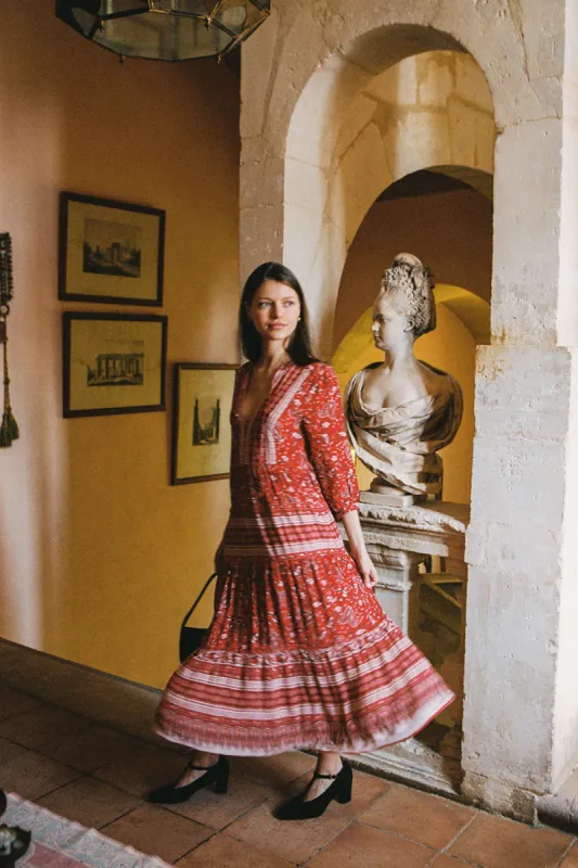 Angelis Sundress in Ruby - Pre-loved sold by Arnhem