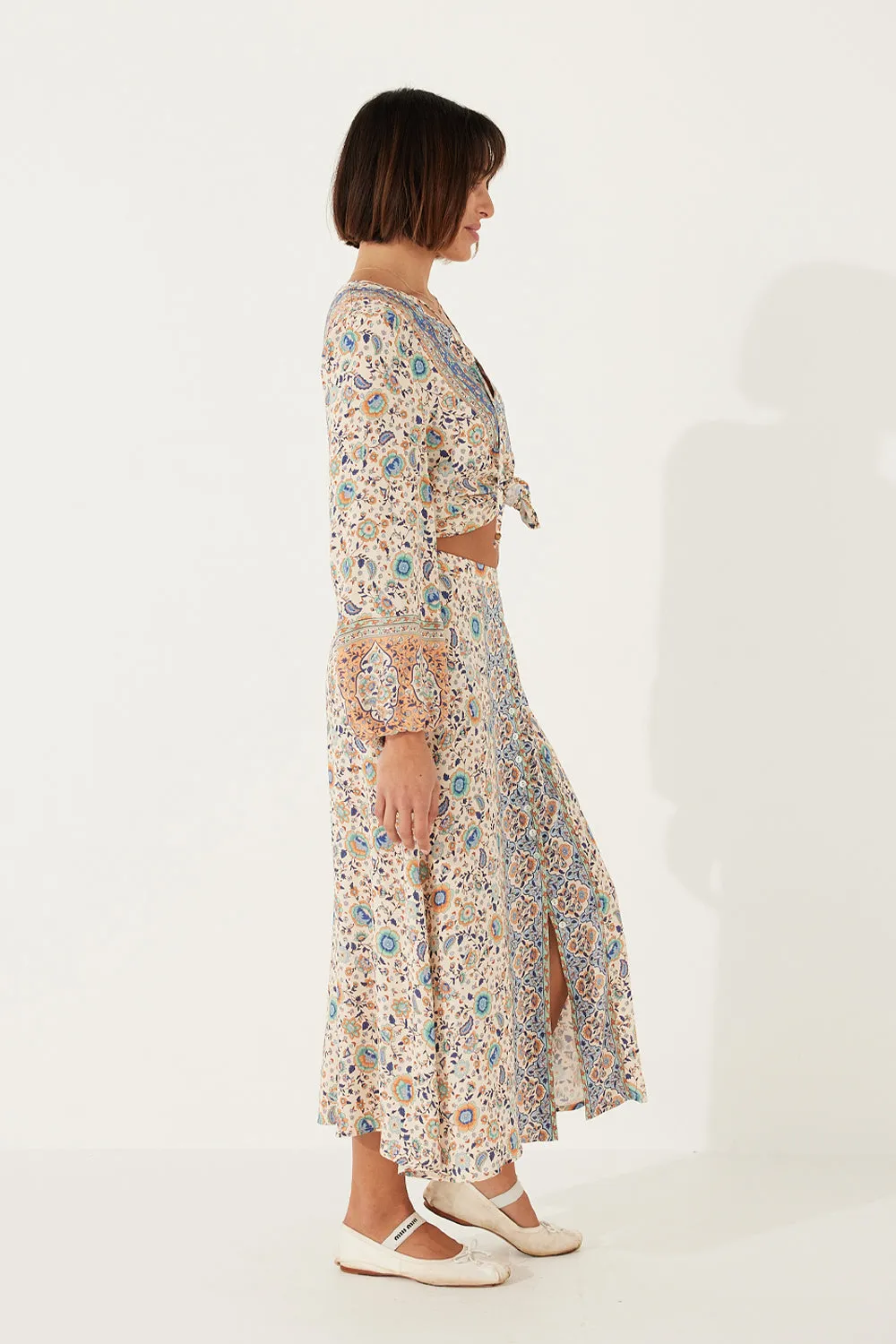 Gabriel Midi Skirt in Sand sold by Arnhem product image thumbnail 5