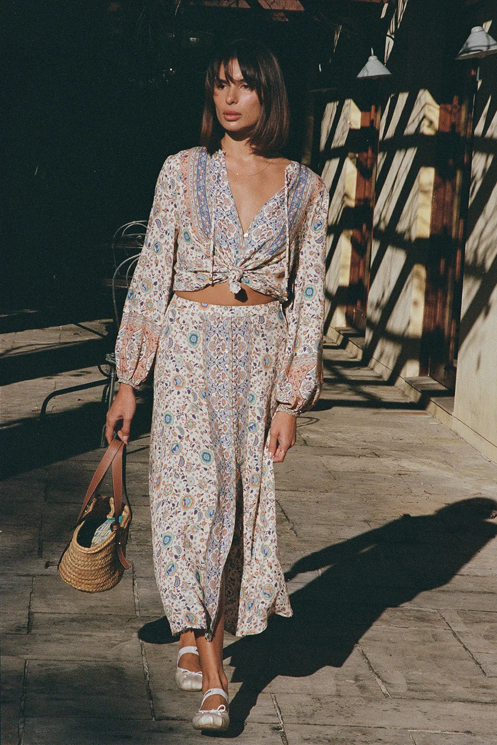 Gabriel Midi Skirt in Sand sold by Arnhem product image thumbnail 3