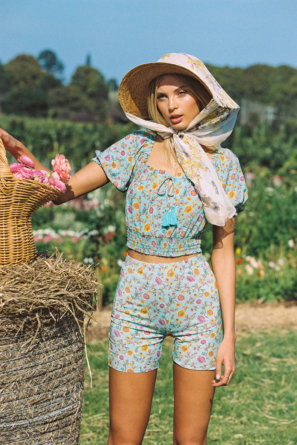 Bijoux Top in Turquoise - Pre-loved sold by Arnhem