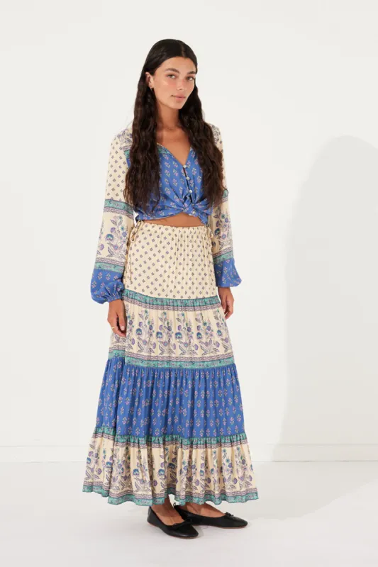 June Maxi Skirt in Nautic sold by Arnhem