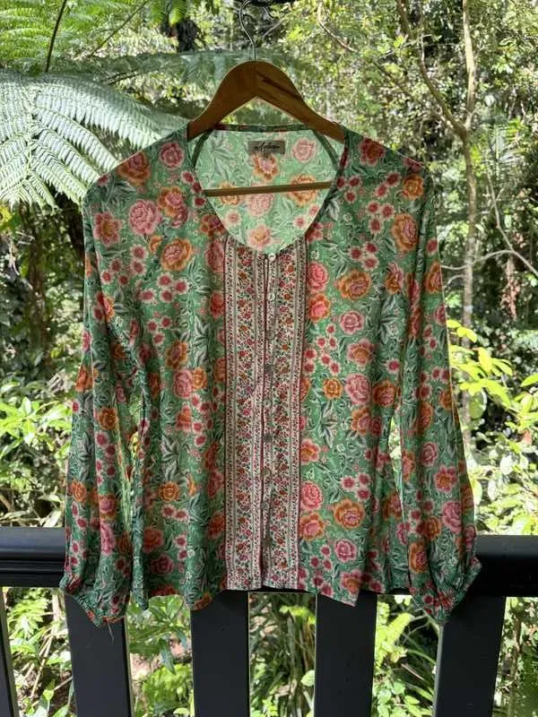 Floral Mint and Pink Blouse sold by Arnhem product image thumbnail 4