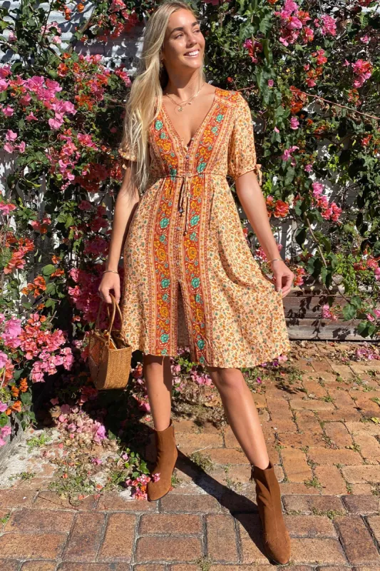 Phoebe Sundress in Rustic Honey - Pre-loved sold by Arnhem