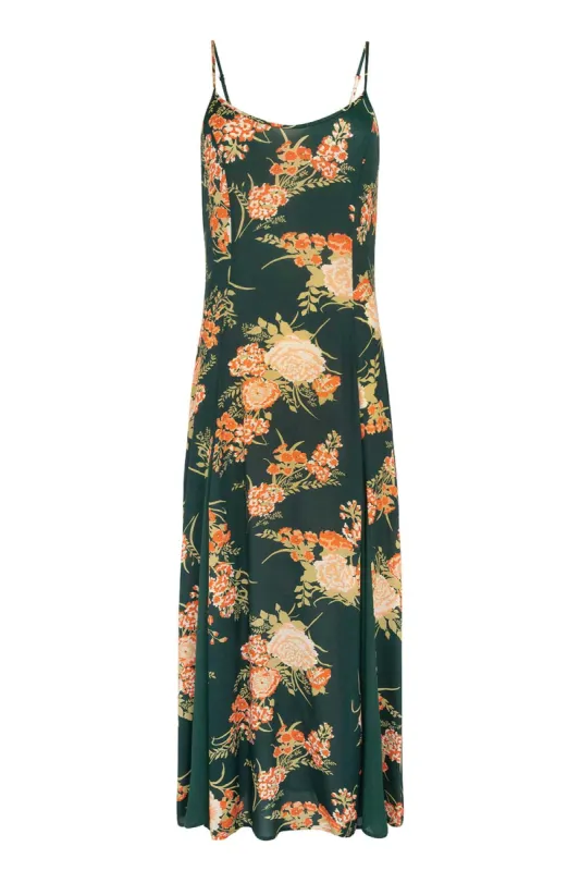 Songbird Maxi Slip Dress in Forest - Pre-loved sold by Arnhem