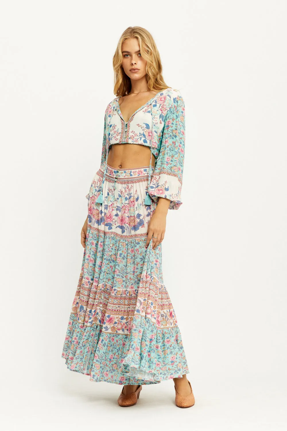 Freya Maxi Skirt in Azure sold by Arnhem product image thumbnail 3