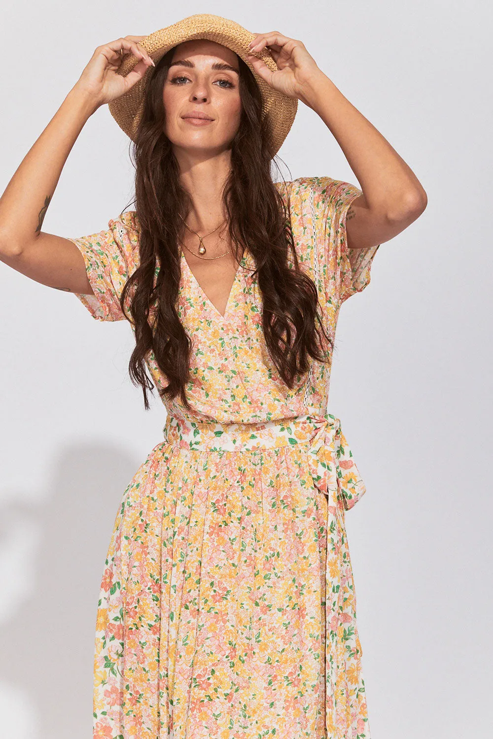 Odessa Wrap Dress in Sunshine sold by Arnhem product image thumbnail 5