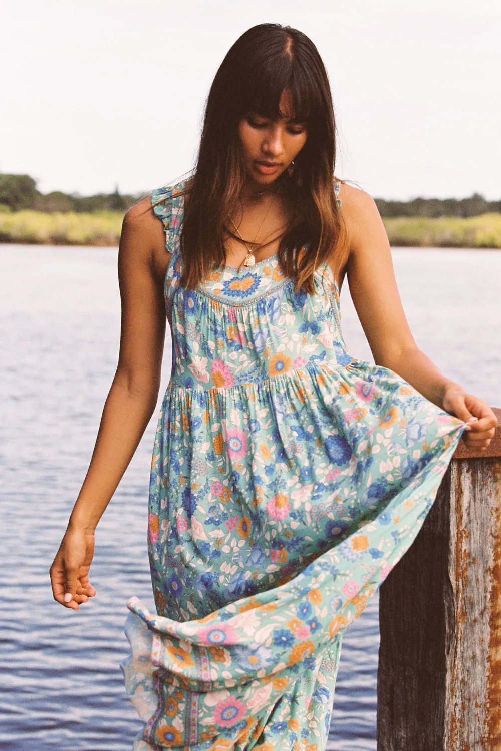 Sophia Strappy Midi in Green Cove - Pre-loved sold by Arnhem product image thumbnail 4