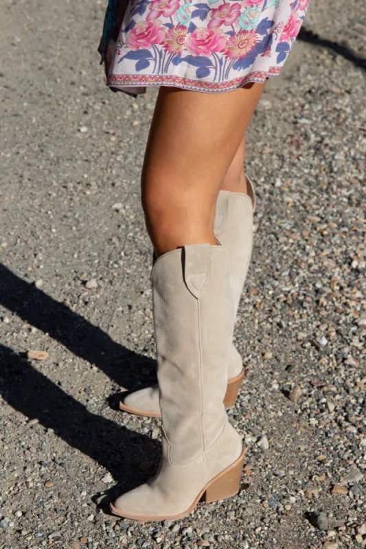Canyon Knee High Boot in Taupe sold by Arnhem