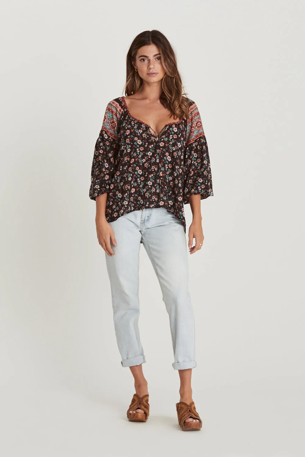 Camilla Blouse in Midnight Blooms - Pre-loved sold by Arnhem product image thumbnail 5