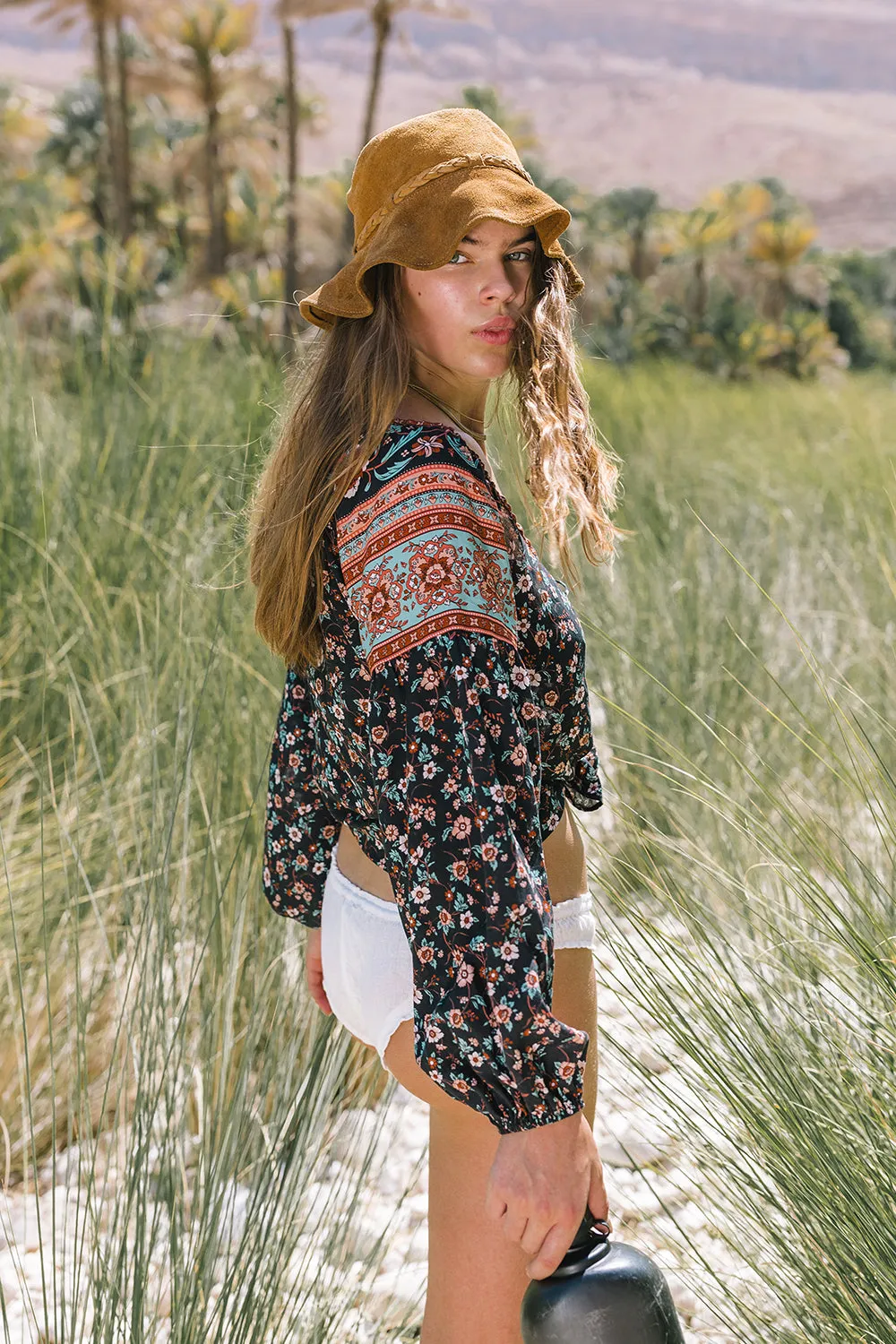 Camilla Blouse in Midnight Blooms - Pre-loved sold by Arnhem product image thumbnail 3