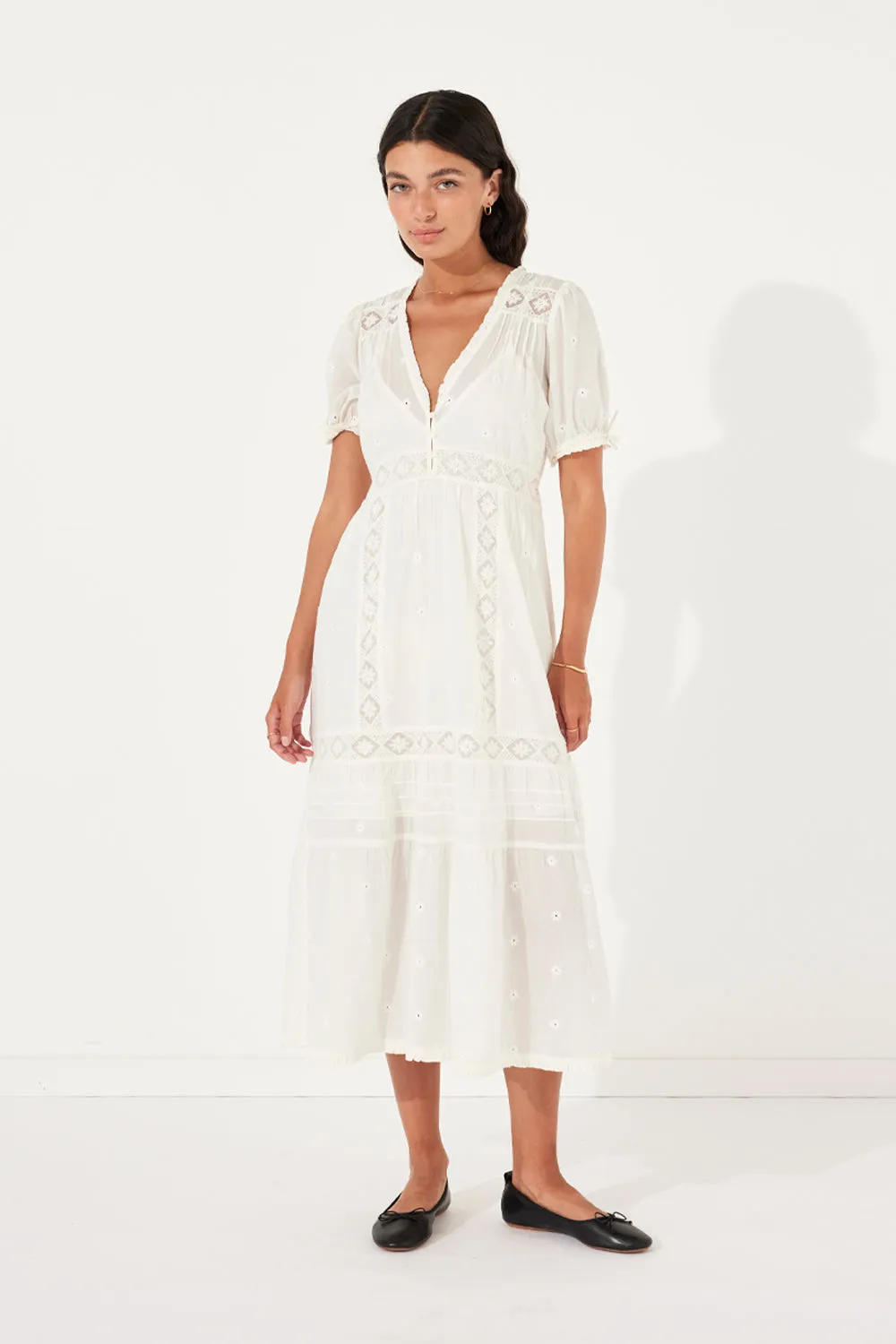 Lyla Midi Dress in Dove sold by Arnhem product image thumbnail 3