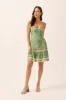 Sabba Strappy Mini Dress in Eden Green - Pre-loved sold by Arnhem