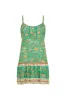 Sabba Strappy Mini Dress in Eden Green - Pre-loved sold by Arnhem