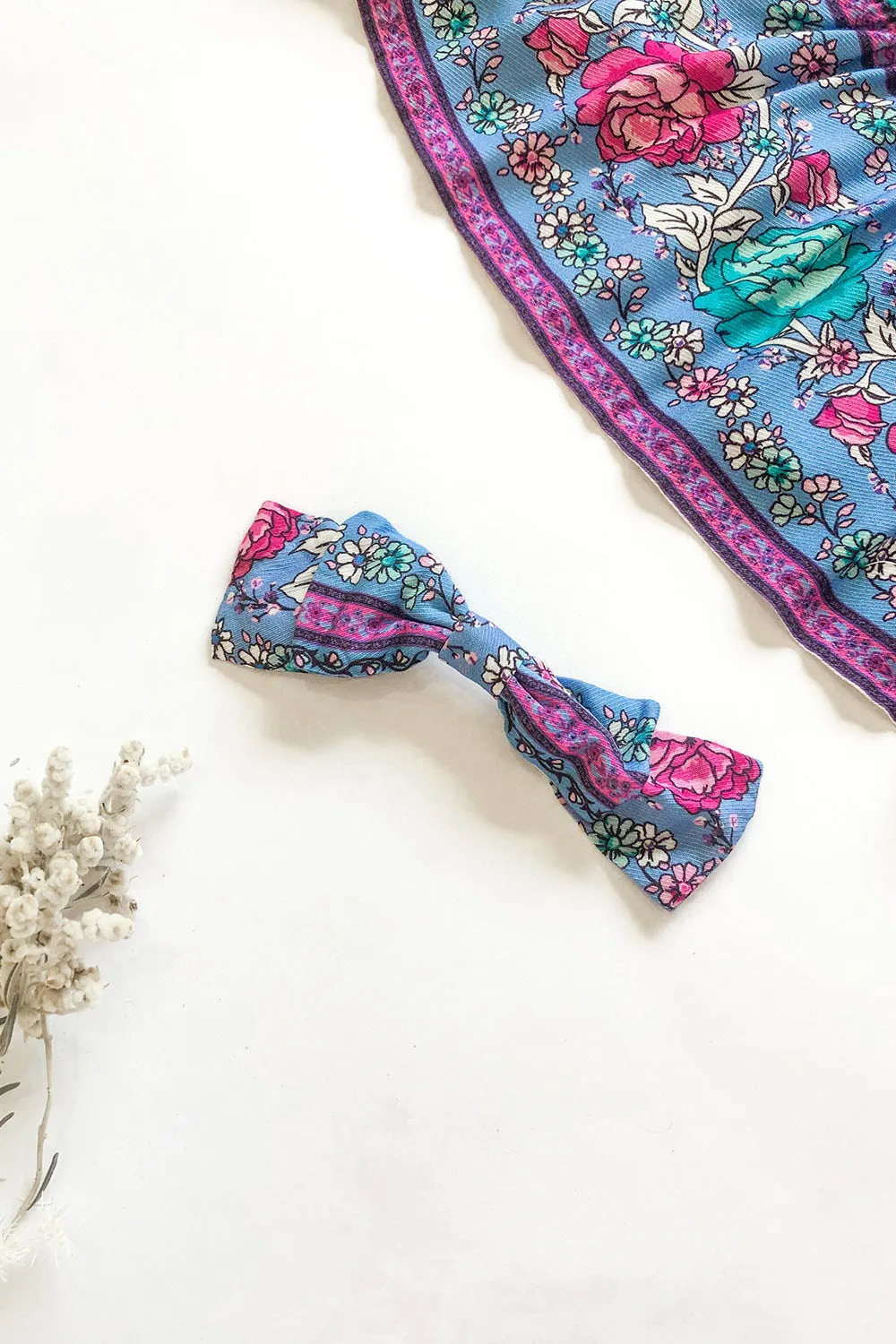 Amberley Revive Bow Barrette in Sapphire sold by Arnhem