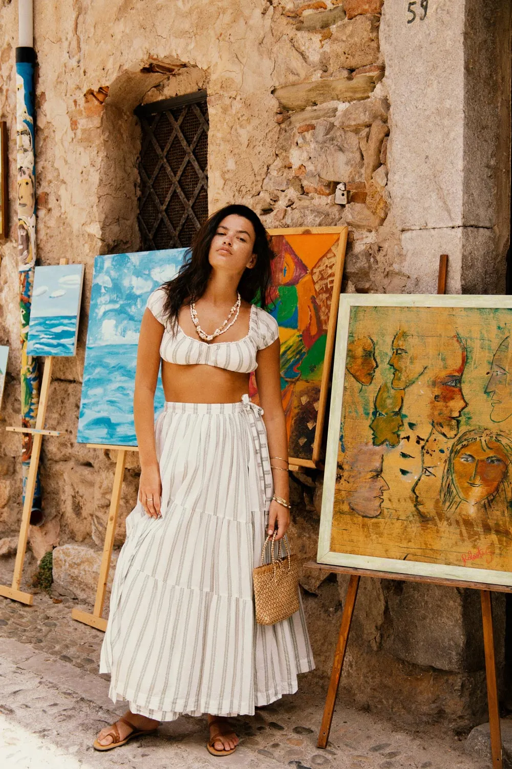 Selma Bralette in Sage sold by Arnhem