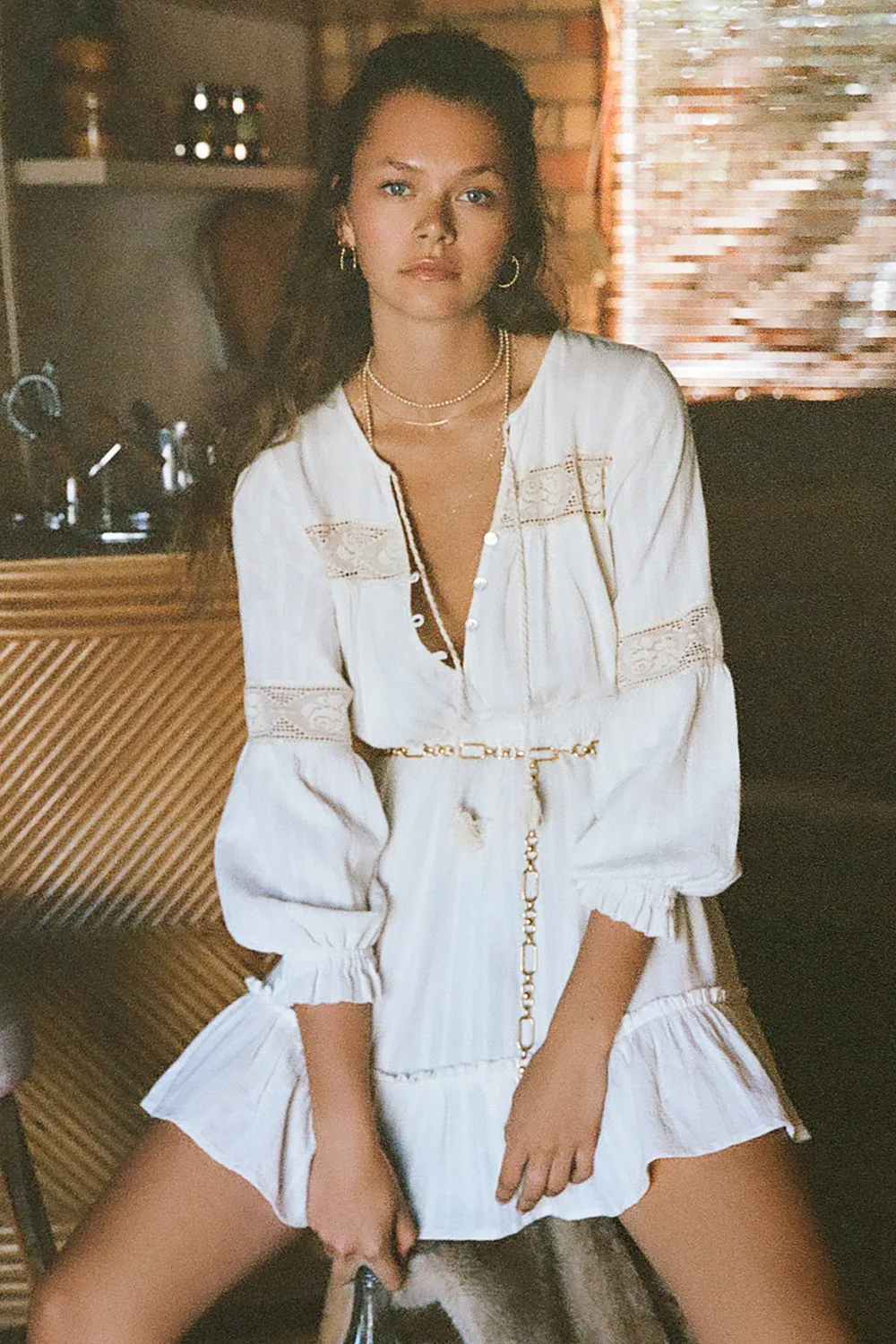 Maya Mini Dress in Antique - Pre-loved sold by Arnhem