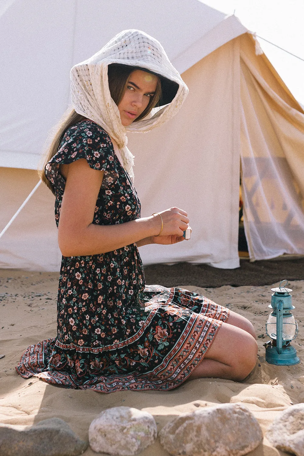 Camilla Mini Dress in Midnight Blooms - Pre-loved sold by Arnhem product image thumbnail 3