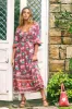 Amberley Prairie Midi Dress in Ruby - Pre-loved sold by Arnhem