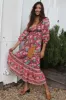 Amberley Prairie Midi Dress in Ruby - Pre-loved sold by Arnhem
