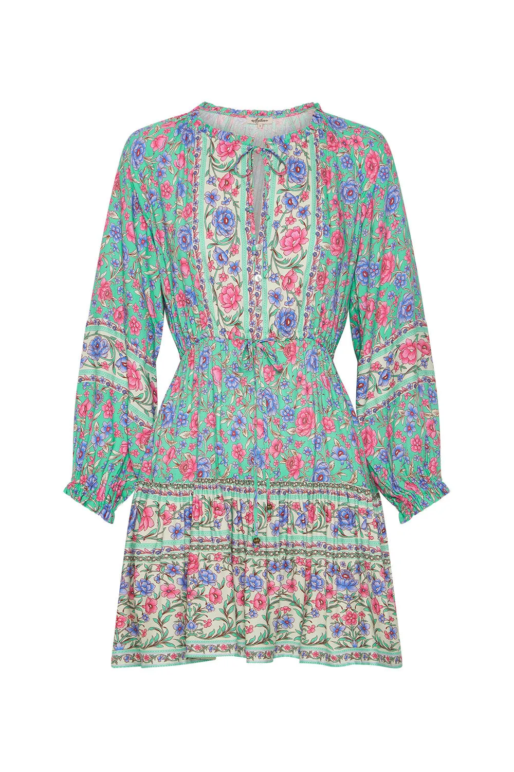 Phoebe Mini Dress in Sage - Pre-loved sold by Arnhem