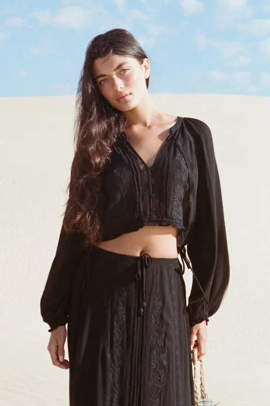 Rosalia Top in Black sold by Arnhem