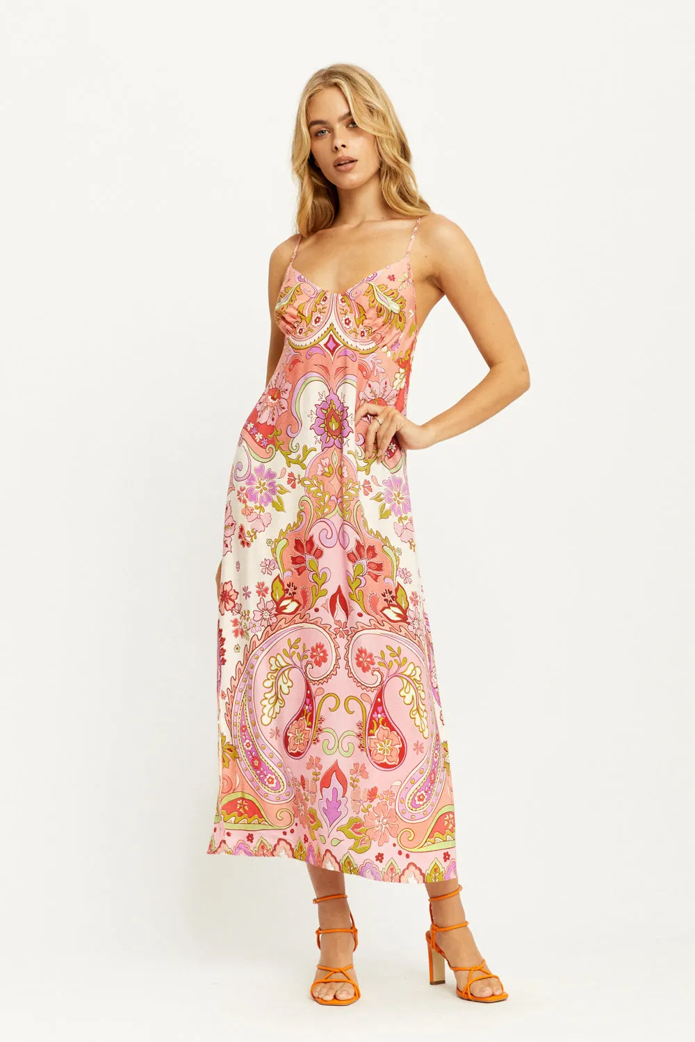 Malibu Slip Dress in Coral sold by Arnhem product image thumbnail 5