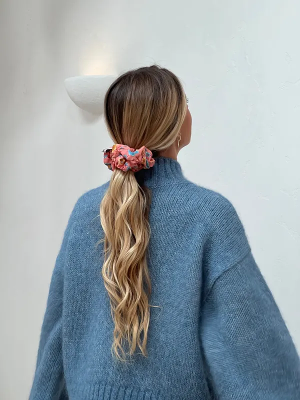 Bijoux Revive Scrunchie in Coral sold by Arnhem
