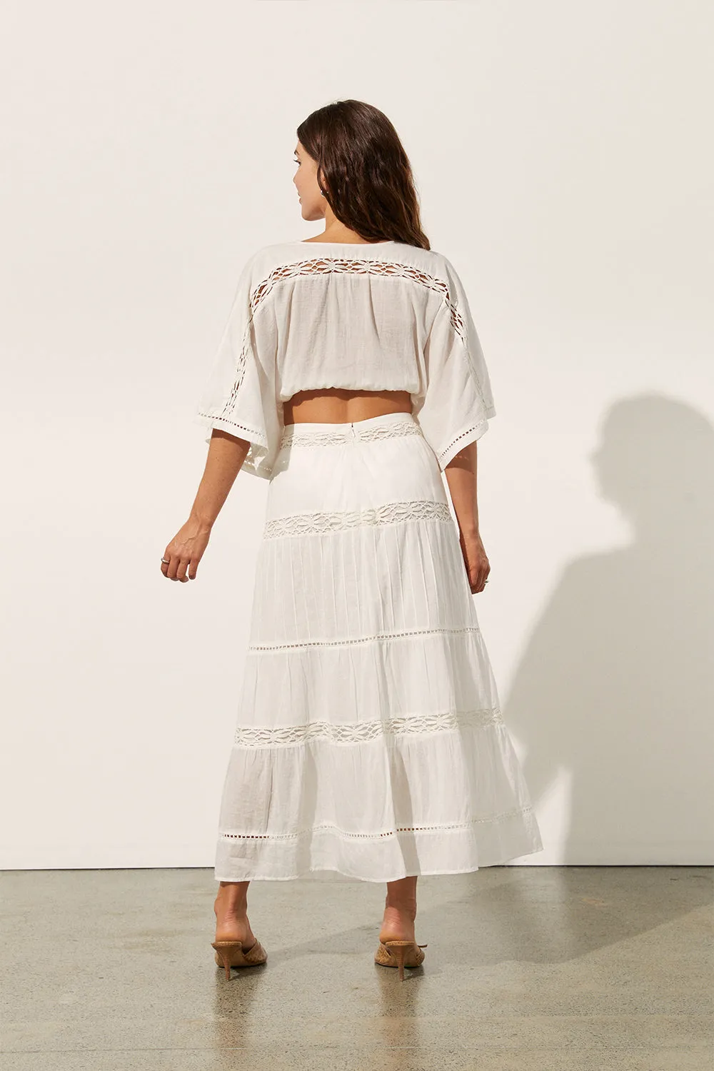 Lou Midi Skirt in Gardenia sold by Arnhem product image thumbnail 5