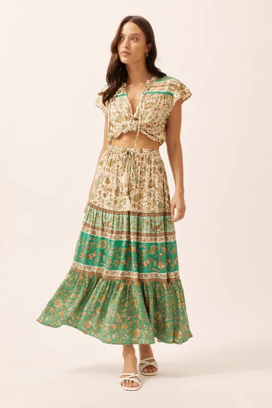 Sabba Maxi Skirt in Eden Mix sold by Arnhem