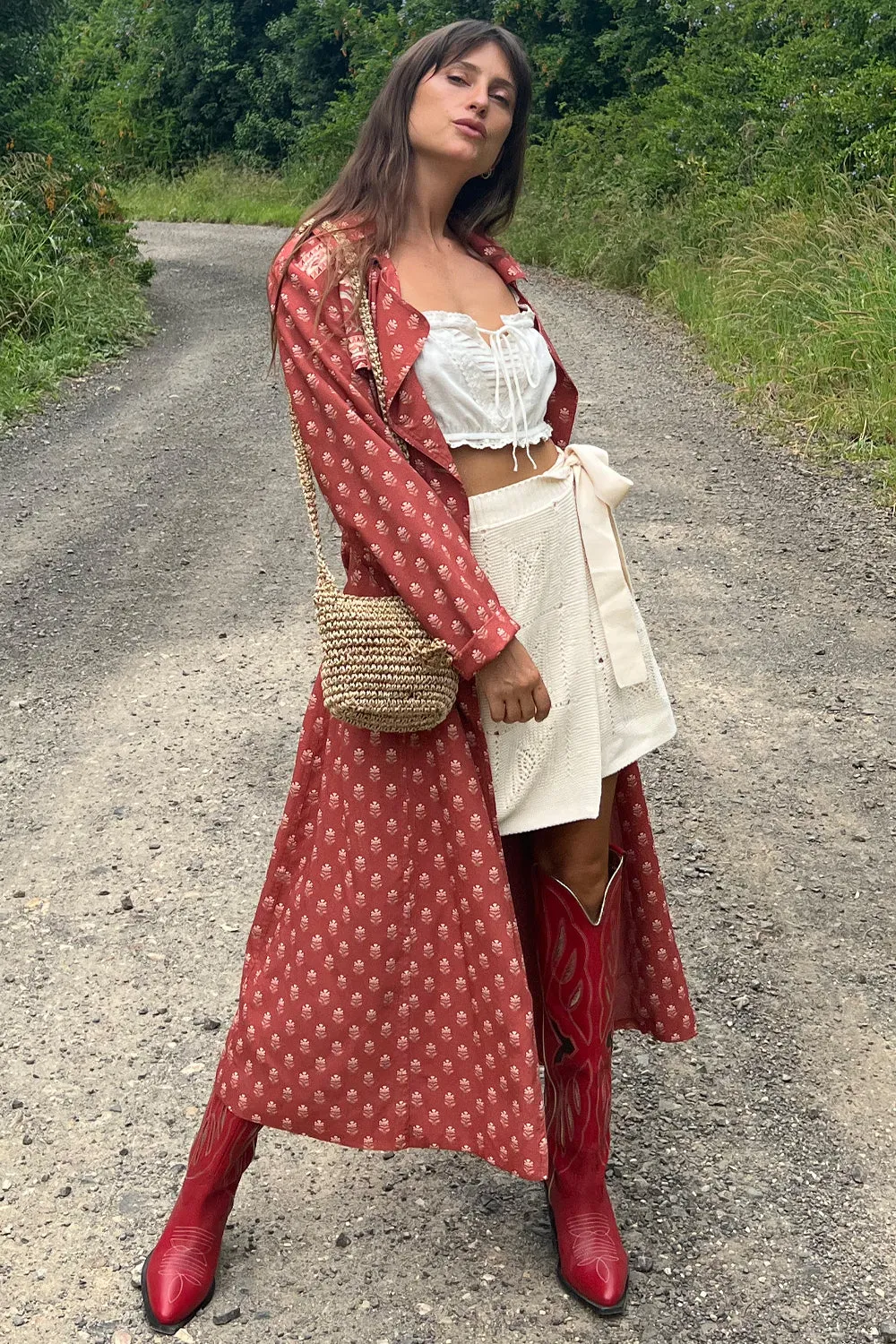 Eliza Trench Coat in Sienna sold by Arnhem