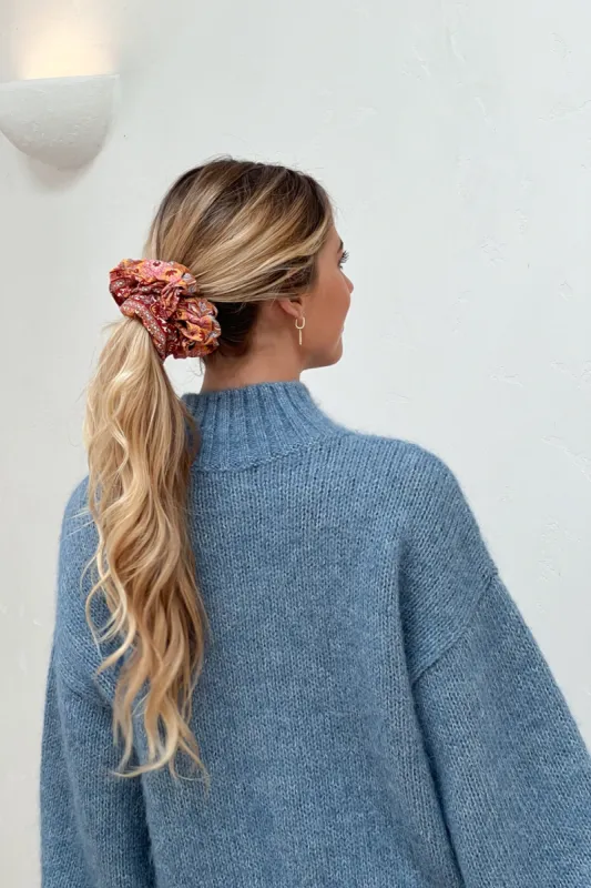 Dylan Revive Scrunchie in Amber Border Print sold by Arnhem