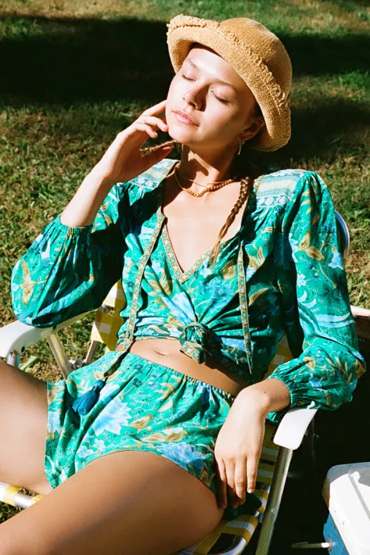 Ilona Blouse in Forest - Pre-loved sold by Arnhem