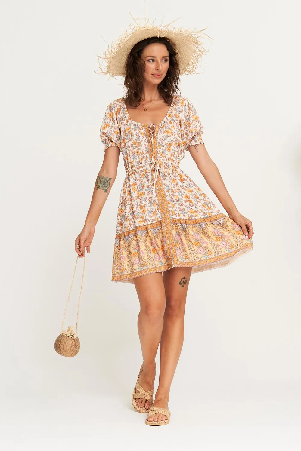 Honey Mini Dress in Coconut Cream - Pre-loved sold by Arnhem product image thumbnail 5